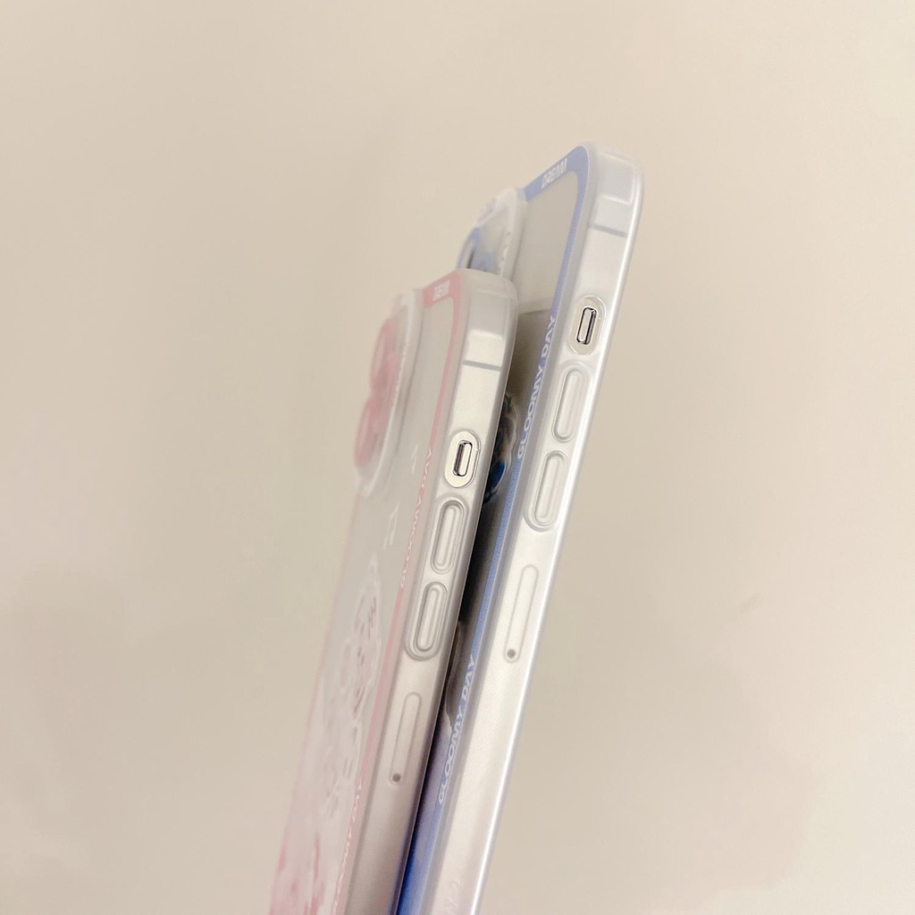 Ốp điện thoại TPU trong suốt họa tiết gấu mèo dễ thương thích hợp cho iphone 13 12 11 pro max x xr xsmax 7/8plus