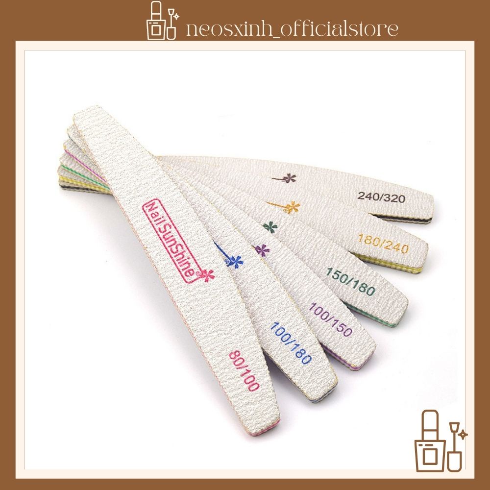 Dũa Móng Tay Basic Halfmoon 180/240 - Neosxinh Nails