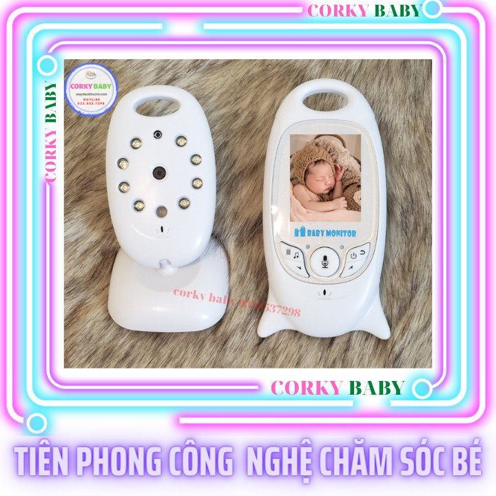 Máy báo khóc Baby Monitor không wifi  camera giám sát bé yêu siêu bền gọn dễ sử dụng mbk01