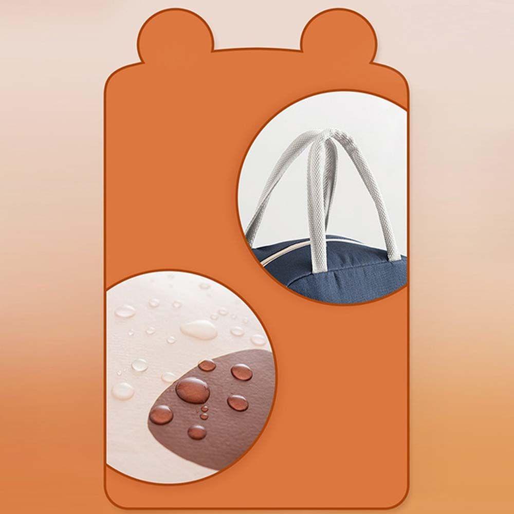 Túi Vải Canvas Đựng Hộp Cơm Trưa Họa Tiết Hoạt Hình Dễ Thương Ốp