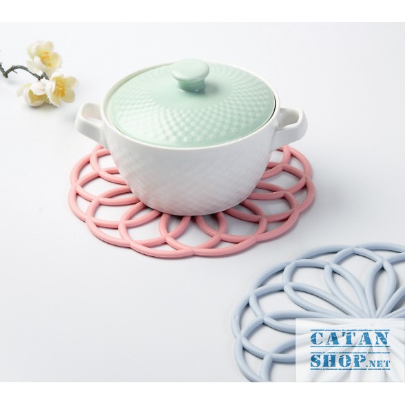 5 Tấm lót nồi, miếng lót nồi chống nóng, đồ lót nồi cơm vòng tròn hình hoa xinh xắn GD178-LNTron-5 (giao màu ngẫu nhiên)