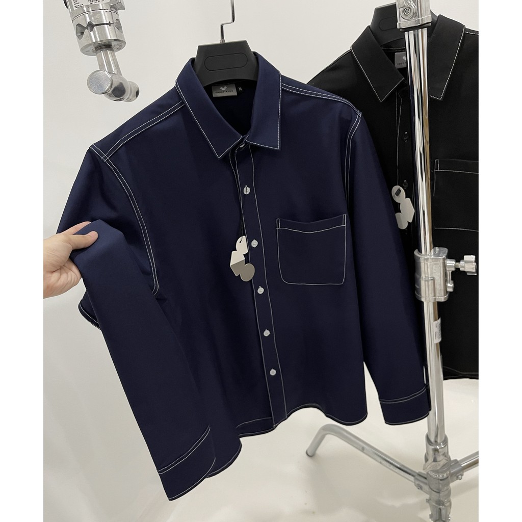 ÁO SƠ MI CHUOT TRANG Yarn KKL tay dài | BigBuy360 - bigbuy360.vn