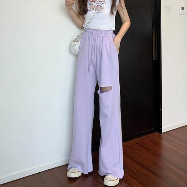 Quần ống rộng dáng dài phong cách Hàn Quốc retro cho nữ | BigBuy360 - bigbuy360.vn