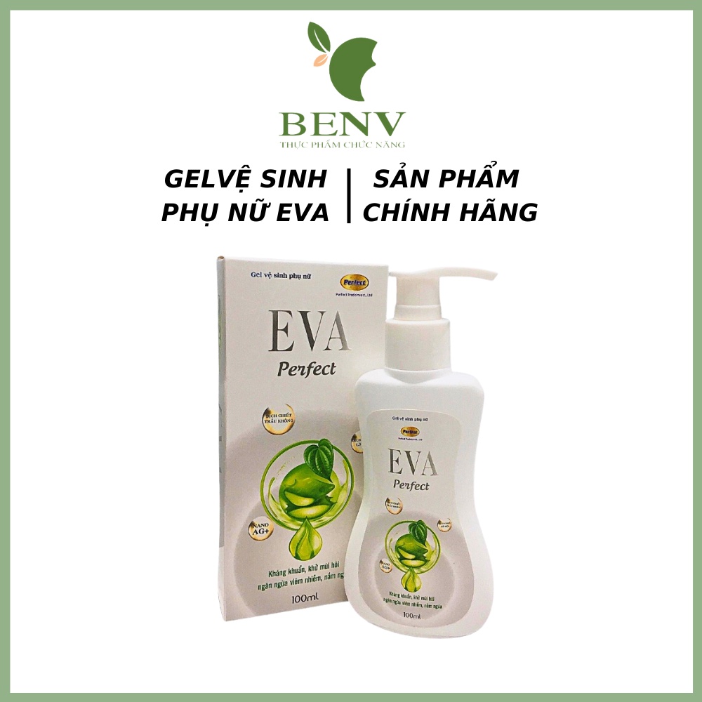 Lọ dung dịch vệ sinh EVA Perfect 100ml hỗ trợ giảm nấm ngứa, viêm nhiễm, chiết xuất tinh dầu bạc hà dành cho nam và nữ