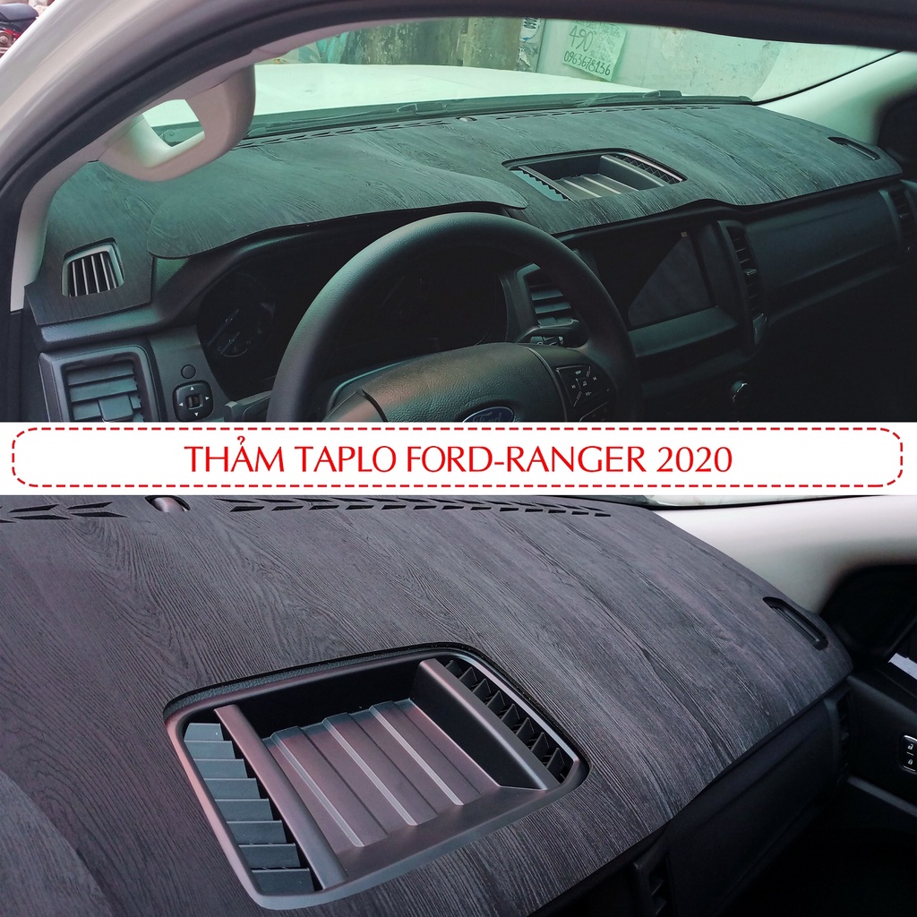 [Ranger-2020] Thảm Taplo oto loại da vân gỗ,da cacbon,da nỉ đen và nhung lông cừu dày 3 lớp