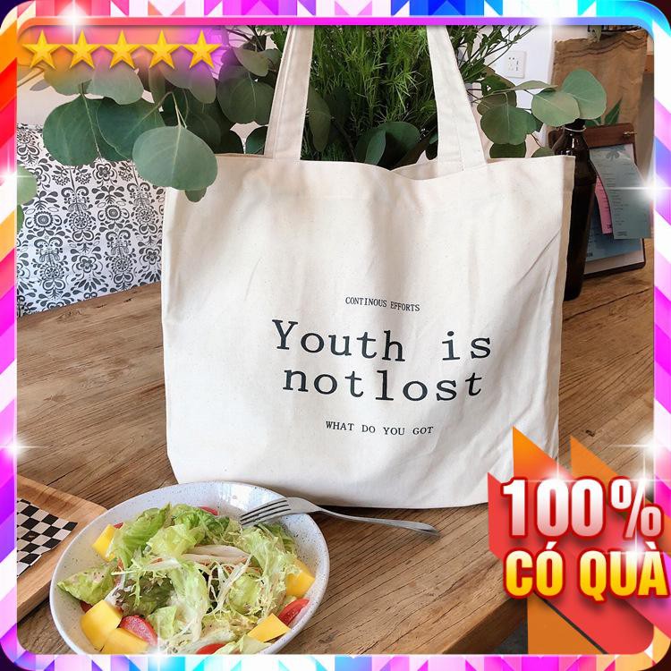 Túi Vải Tote Cỡ Lớn Youth Is Not Lost P1834 - LoanTay