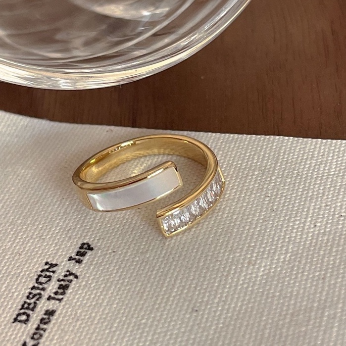 Nhẫn Đeo Ngón Trỏ Trắng Tinh Tế Cao Cấp Thời Trang Phong Cách niche Nhật Bản Âu Mỹ Tinh Tế Cho Nữ