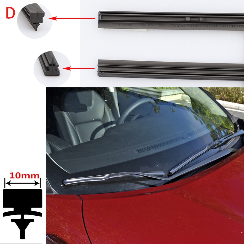 1 Thanh Cao Su Gắn Kính Chắn Gió Xe Hơi 14" Đến 28"