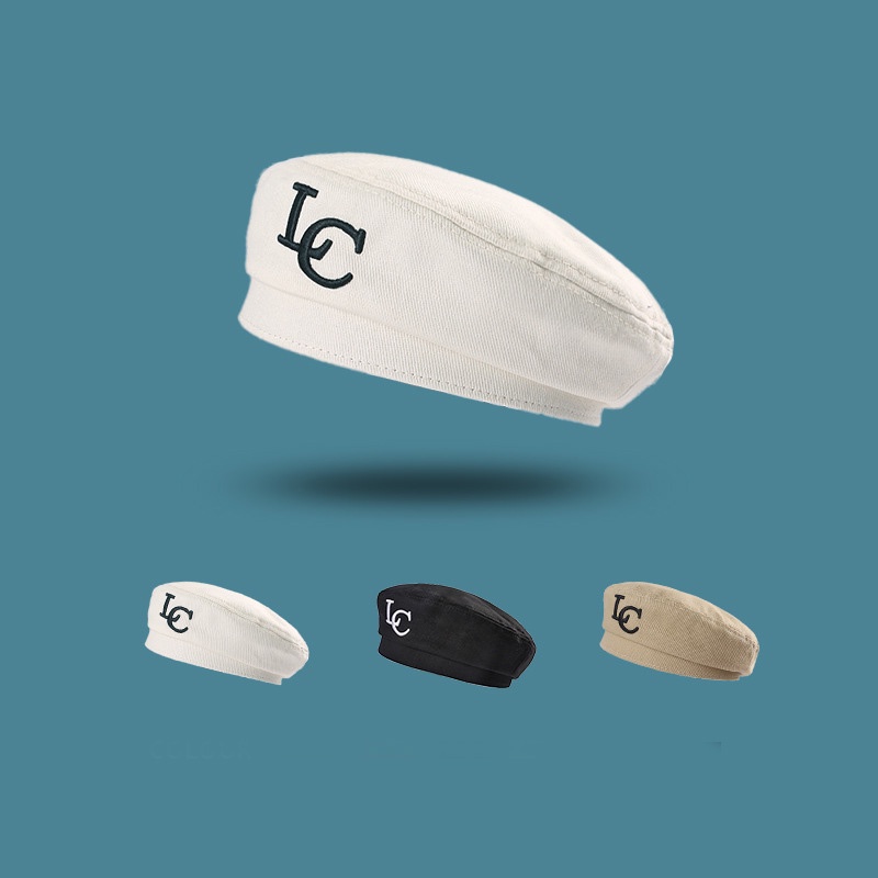 Autumn Winter Fashion Embroidered Plain Color Beret Hats For Women