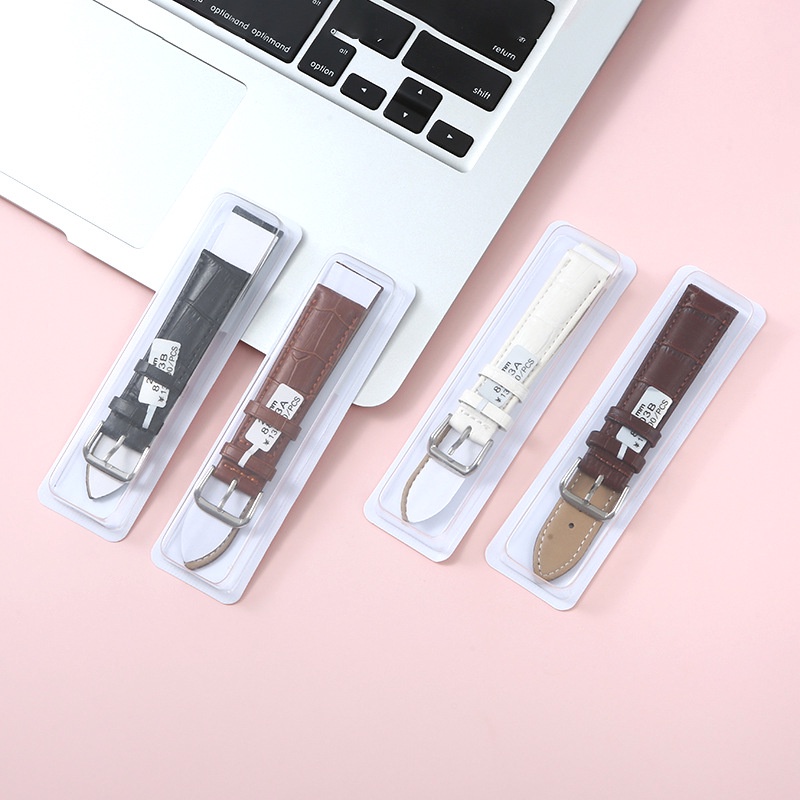 Dây da đồng hồ da bò dập vân cá sấu chống nước tốt BO-35 size 12 14 16 18 19 20 21 22 24mm