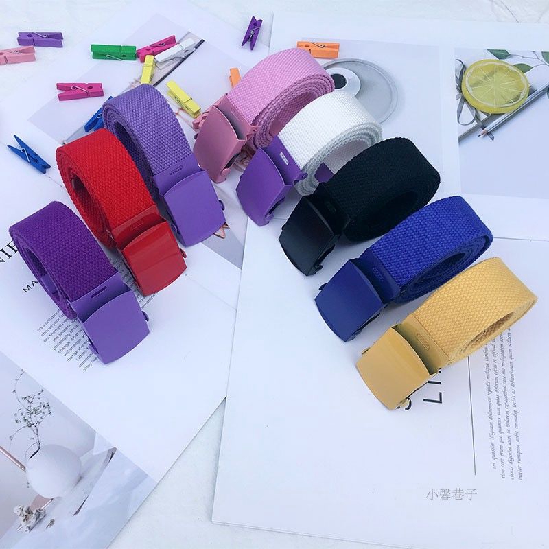 Thắt Lưng Vải Canvas Màu Sắc Đa Dạng Thời Trang