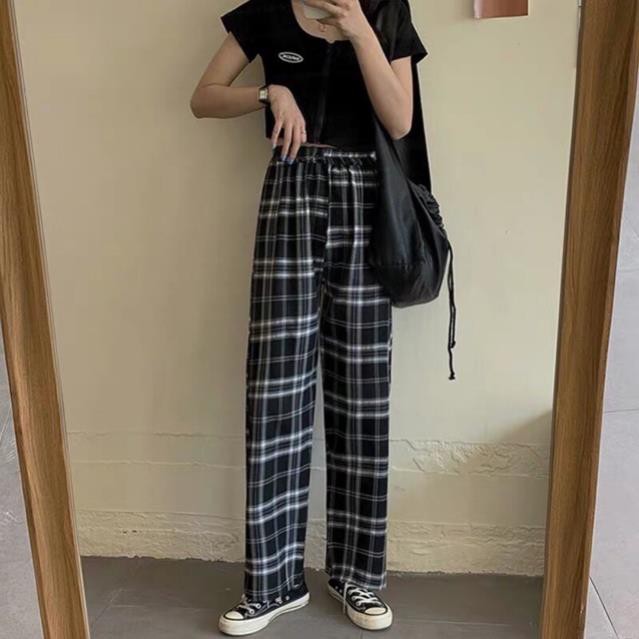 Quần Baggy Sọc Caro Nữ ( MẪU BÁN CHẠY ) có 3 màu