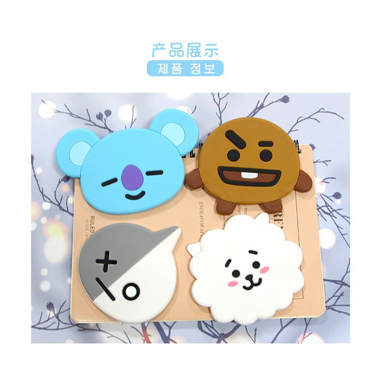 Gương trang điểm thiết kế hoạ tiết phong cách nhóm nhạc BTS