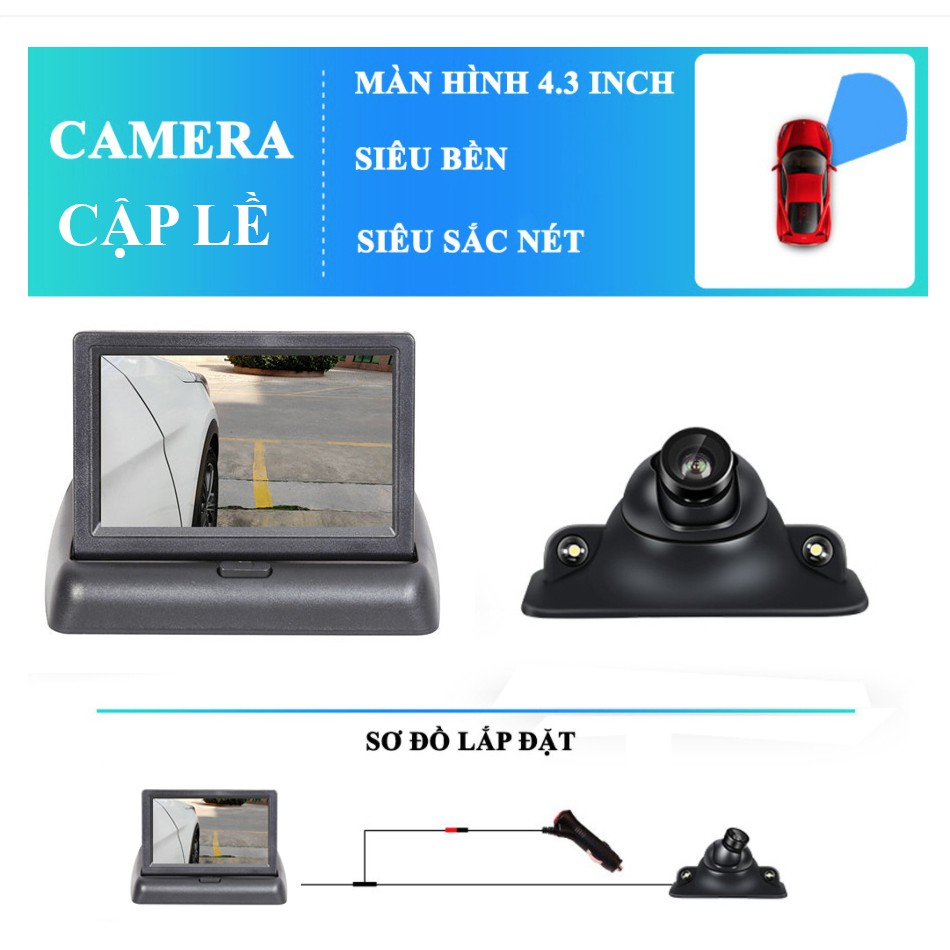 Camera 360 Ô Tô Soi Sau, Màn Hình 4.3 inch Full HD Siêu Nét, Hạn Chế Va Chạm, BH 1 Năm, 1 Đổi 1 Trong 12 Tháng