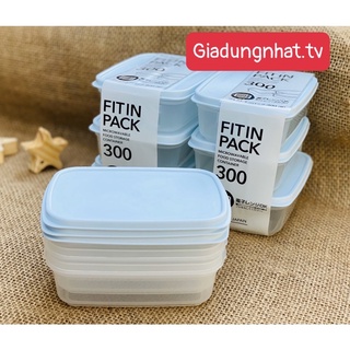 Set 3 hộp nhựa nắp dẻo 300ml nhật bản