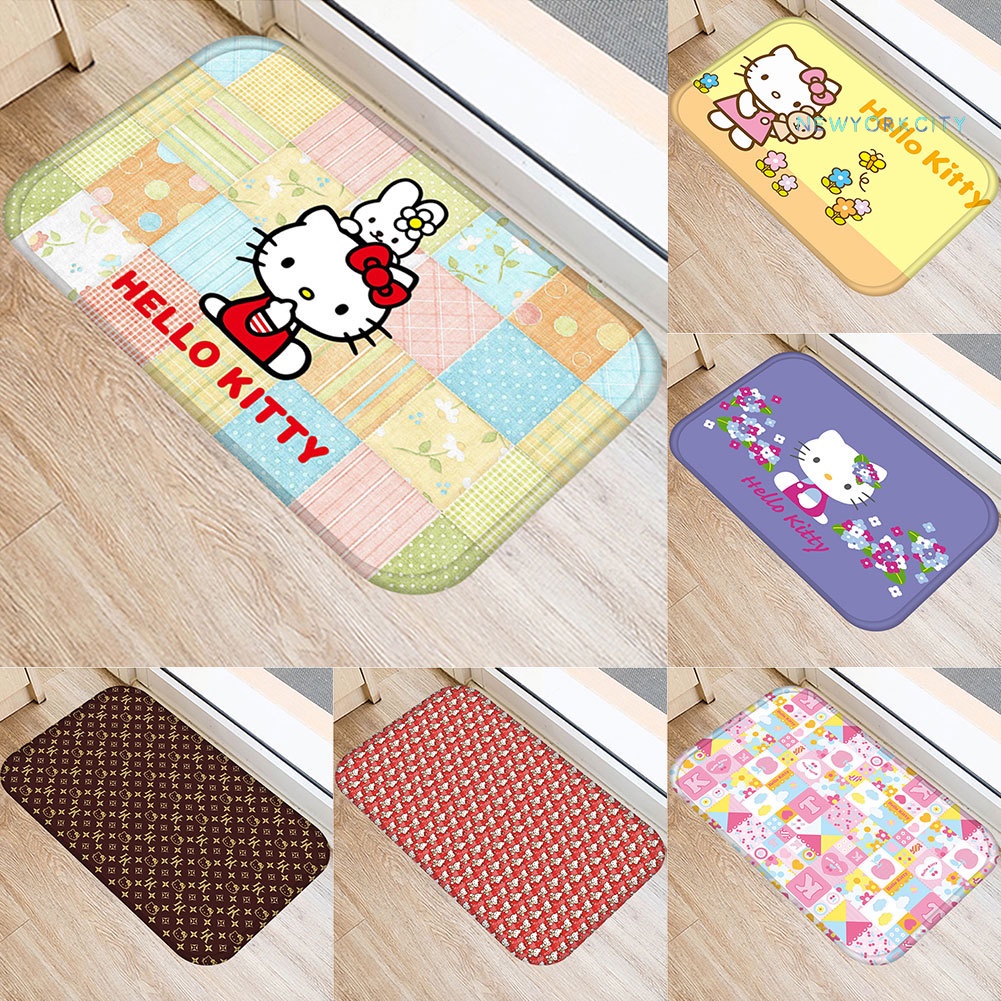 Thảm lót cửa chùi chân Chống Trượt Họa Tiết Hoạt Hình Dễ Thương