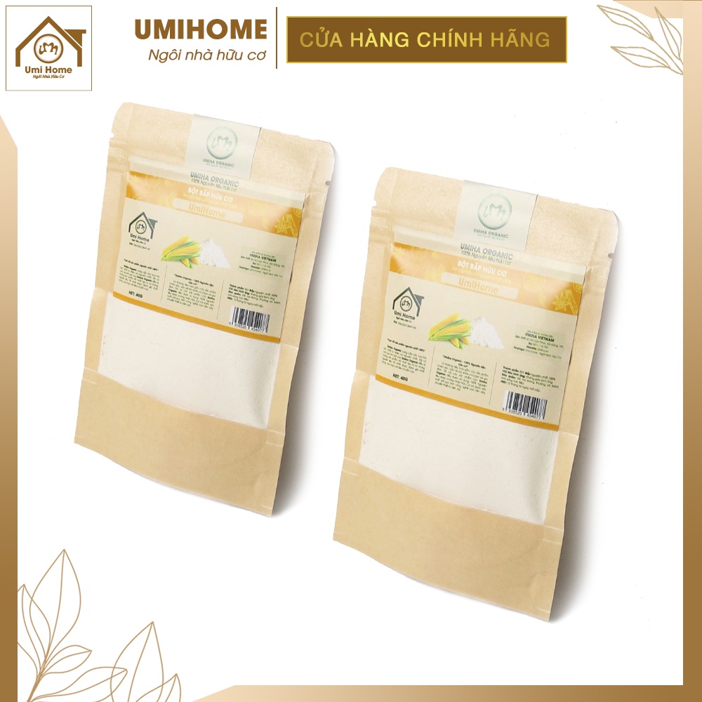 Bột đắp mặt Bột Bắp nguyên chất UMIHOME 135g tẩy tế bào chết, ngừa mụn dưỡng trắng da hiệu quả