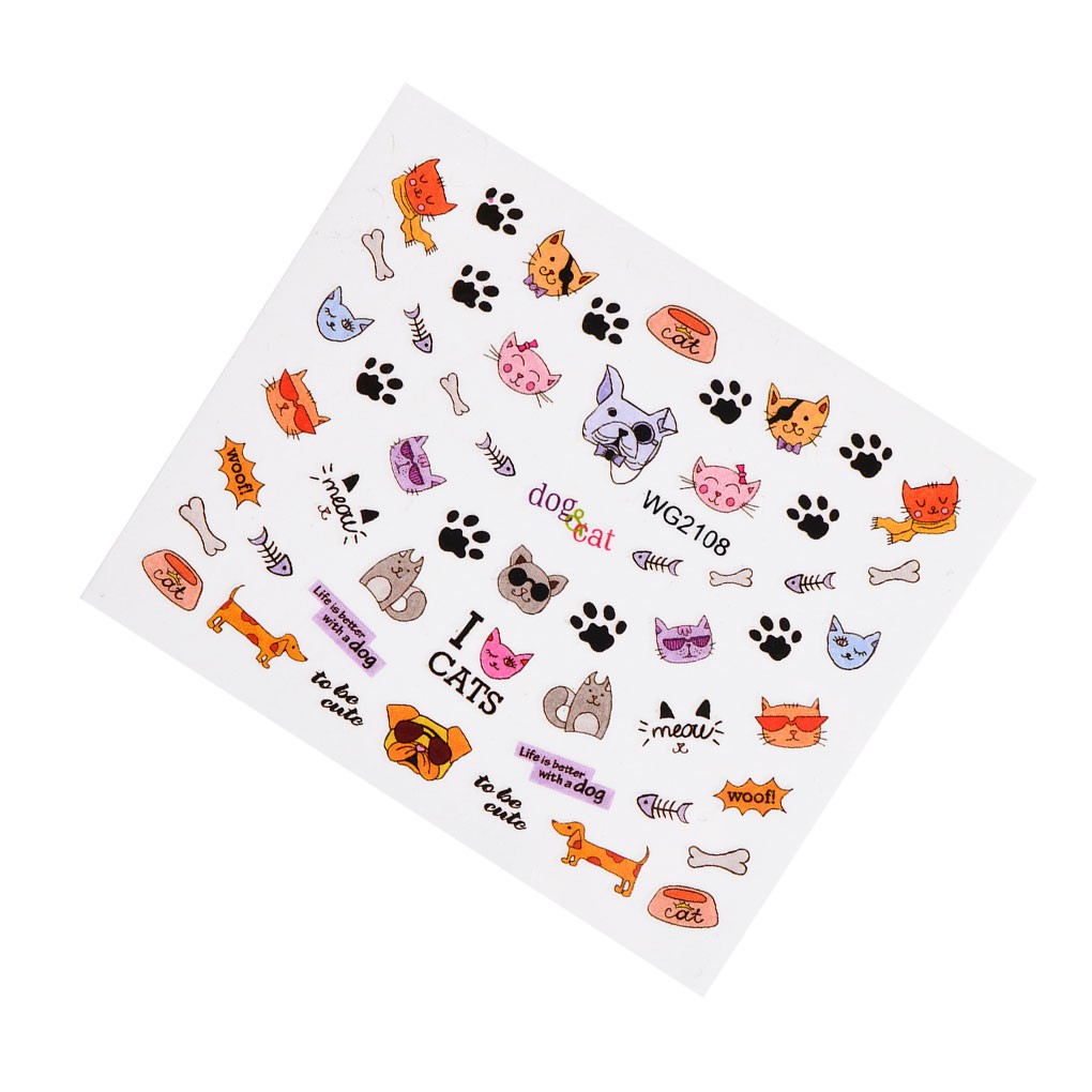 [Hàng mới về] Miếng dán trang trí móng tay nghệ thuật họa tiết đa dạng thời trang