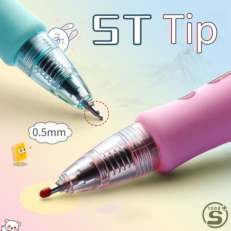 Bút Bi Mực Đen Ngòi 0.5mm Có Thể Thu Gọn