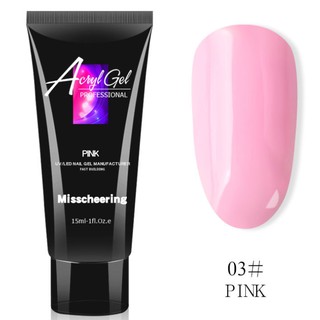 Gel gum đắp nối móng-poly gel 15ml (dùng móng up và hơ đèn)