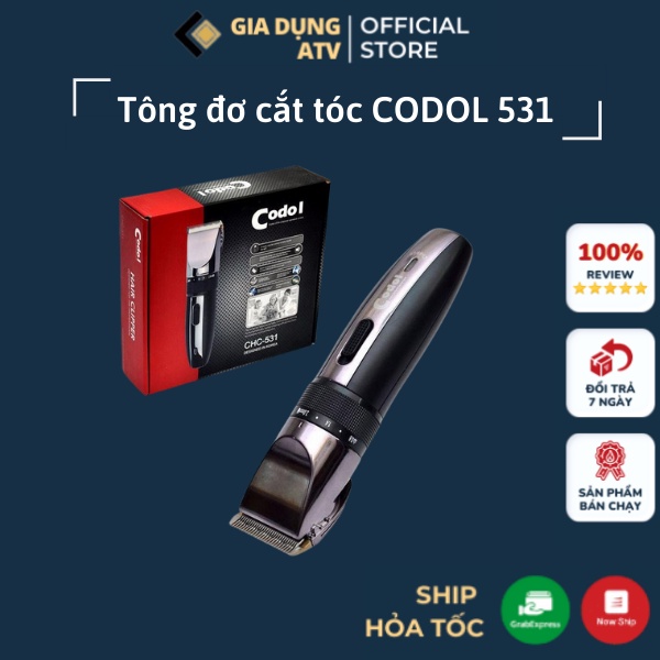 Tông đơ cắt tóc cho bé , tăng đơ cắt tóc chuyên nghiệp CODOL 531 cao cấp (bảo hành 6 tháng )