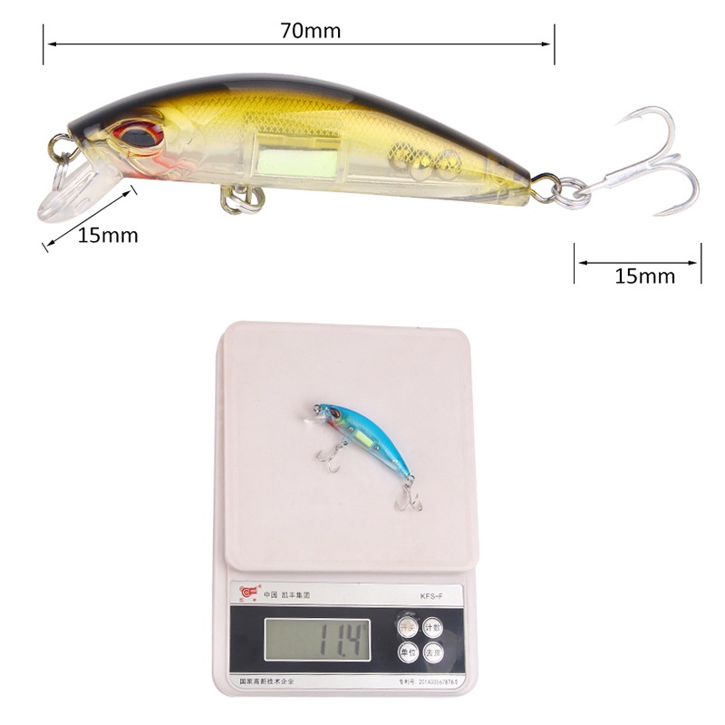 Mồi Câu Cá Giả Phát Quang Loại Dài 7cm11.4g