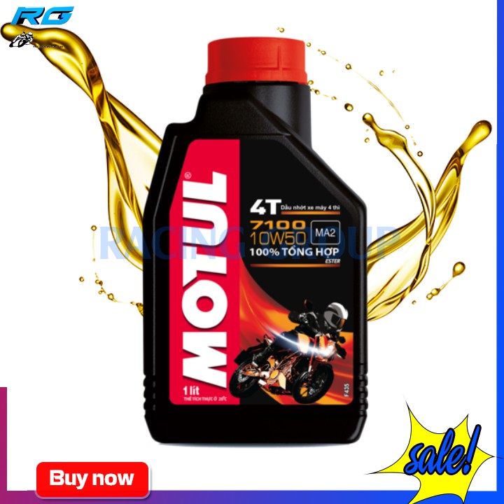 Nhớt Máy Chính Hãng Motul 7100 4T 10W50 1L - Nhớt Pháp Cao Cấp Dành Cho Xe Số Côn Tay Và Mô Tô