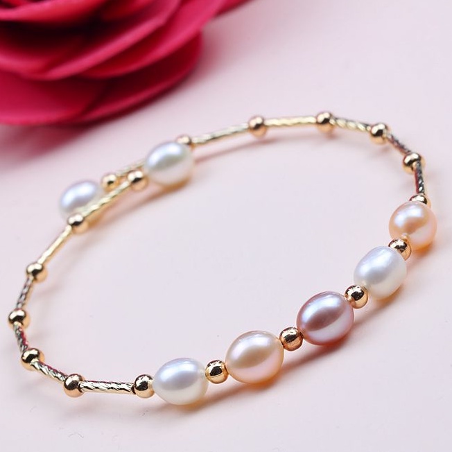 Vòng Tay Hạt Ngọc Trai Tự Nhiên 6mm