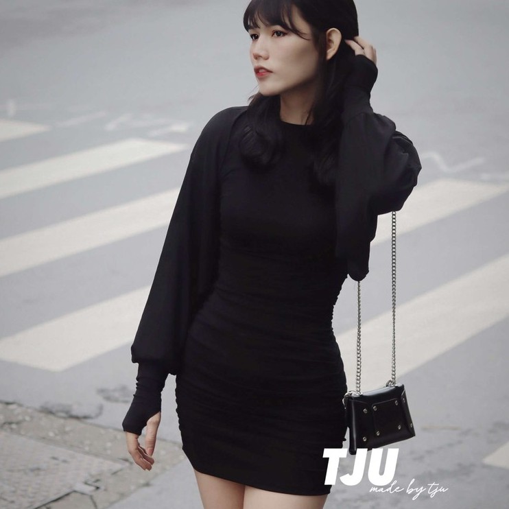 Áo cardigan dài tay croptop trơn. Áo khoác kiểu dáng ngắn thời trang, ulzzang, Hàn Quốc, thiết kế T-Ju (cardigan mina)