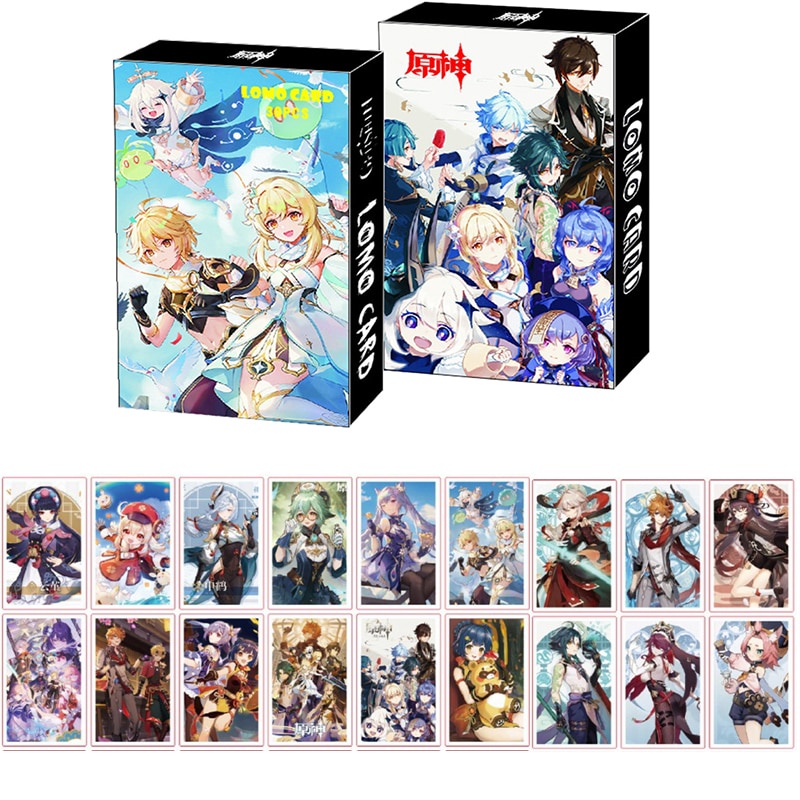 Bộ lomo card Anime Genshin Impact Jujutsu Kaisen Sword Art Online thẻ ảnh