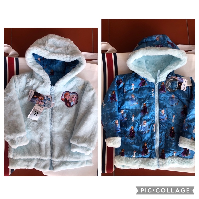 Áo khoác bé gái DN 2-5 tuổi  Áo mặc 2 mặt lớp gió lớp lông xuất dư 1221