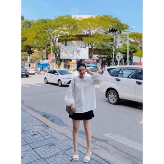 Áo sơ mi trắng suông cực đẹp bán sỉ