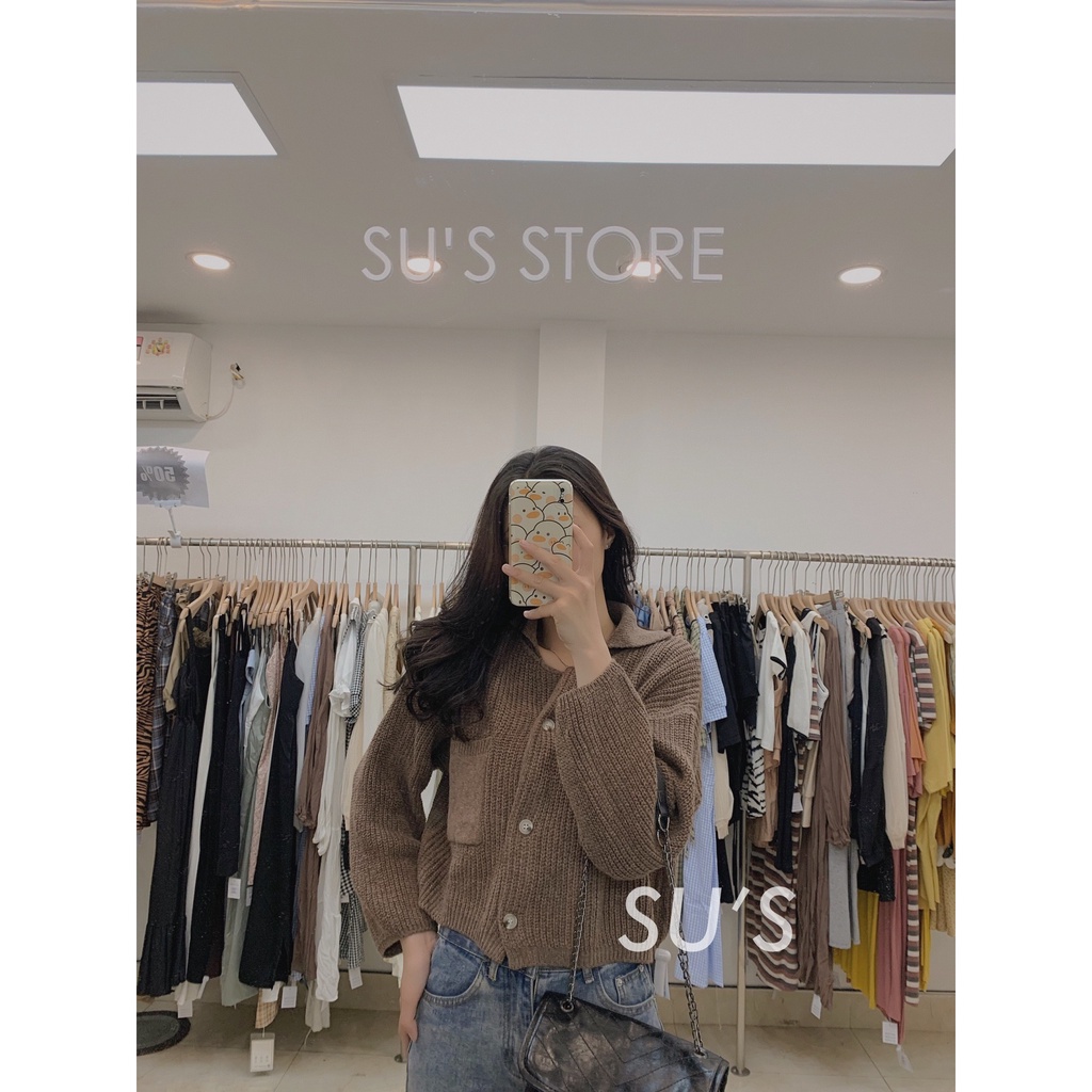 Áo khoác cardigan len túi trước cổ bẻ A2035 SUSTORE | BigBuy360 - bigbuy360.vn
