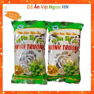 Mứt dừa sấy giòn mạnh trường gói nhỏ đặc sản bến tre đồ ăn vặt gon hà nội
