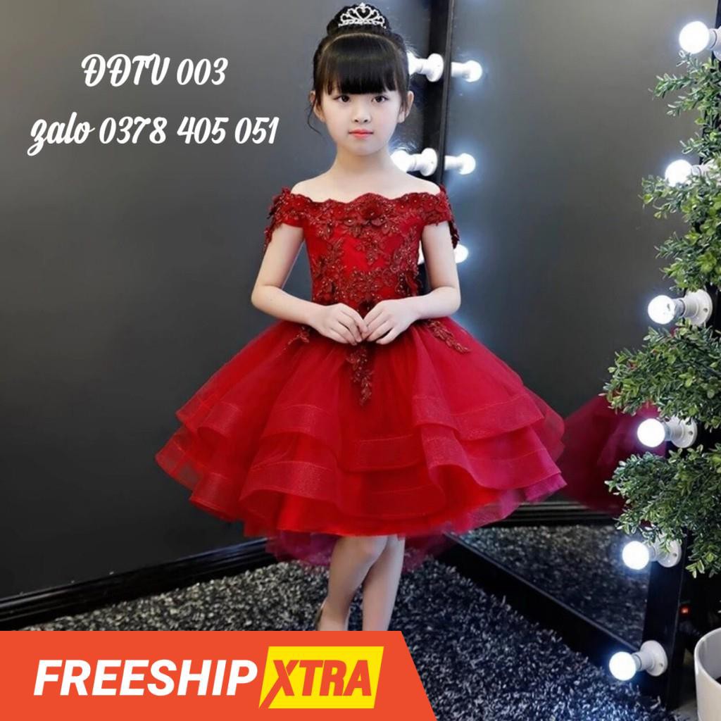 ĐẦM CHO BÉ ĐỎ ĐUÔI TRỄ VAI(ĐĐTV003)