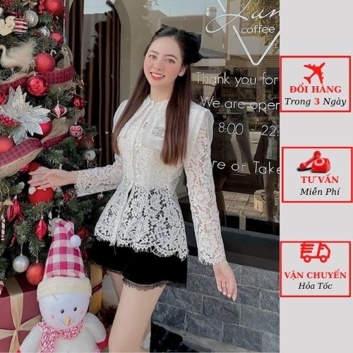 Áo sơ mi ren nữ tiểu thư dài tay ulzzang Hàn Quốc yolo fashion