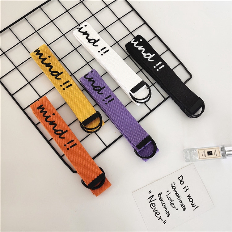 Dây thắt lưng vải canvas phong cách thời trang cho nữ