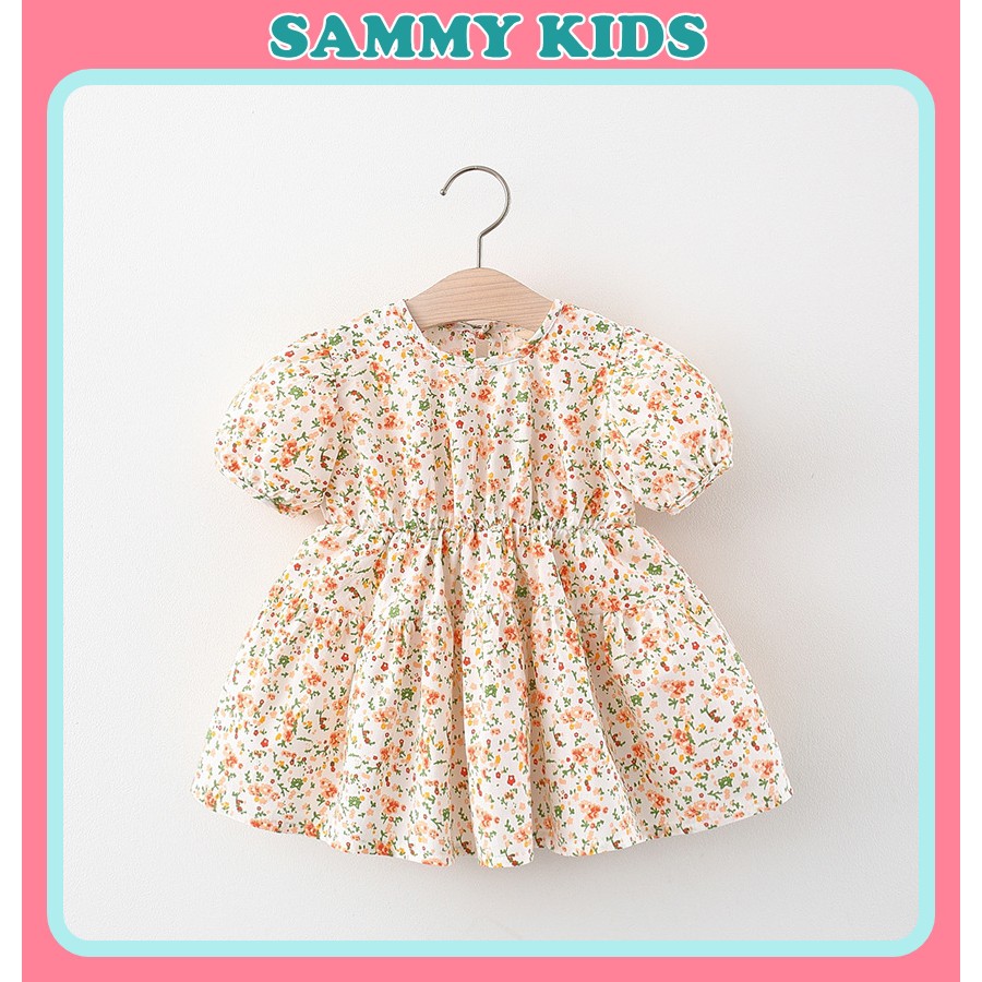 Váy bé gái sơ sinh đến 5 tuổi kiểu Hàn chất thô mềm mát xinh xắn Sammy Kids GV29