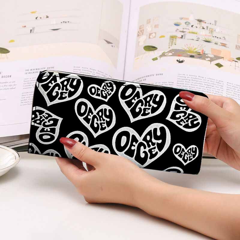 MẪU MỚI NHIỀU NGĂN   Ví nữ đẹp cầm tay đựng tiền điện thoại thời trang cao cấp HÀN QUỐC HỌA TIẾT TRÁI TIM SL