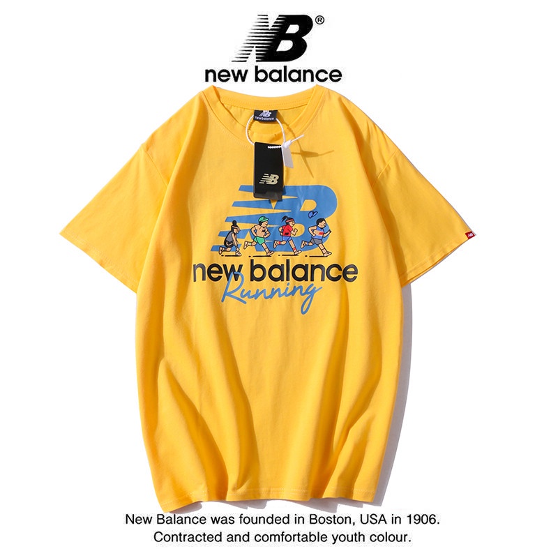 Áo thun new balance ngắn tay vải cotton thời trang cho cặp đôi