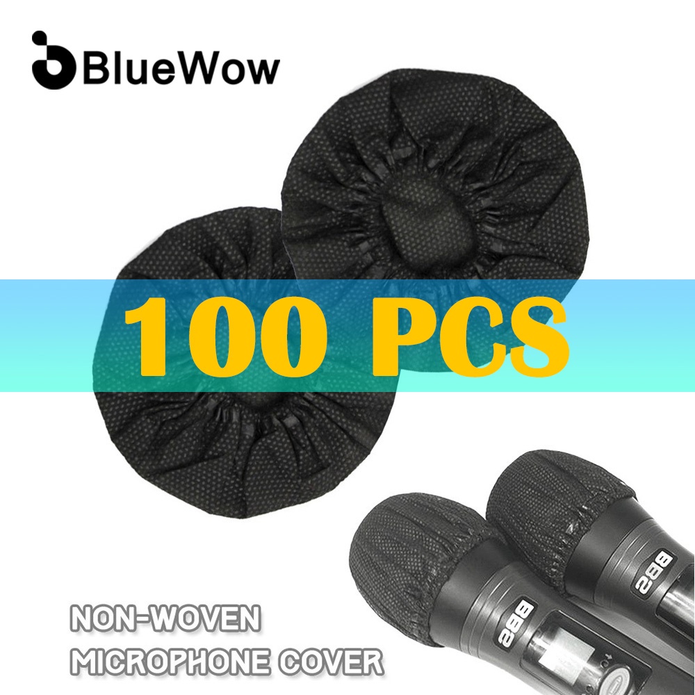 BlueWow 100Pcs Bán buôn Micro vệ sinh dùng một lần cho Karaoke Black Yeti USB Microphone T2