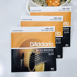 Chính hãng Dây guitar acoustic D'addario EJ10
