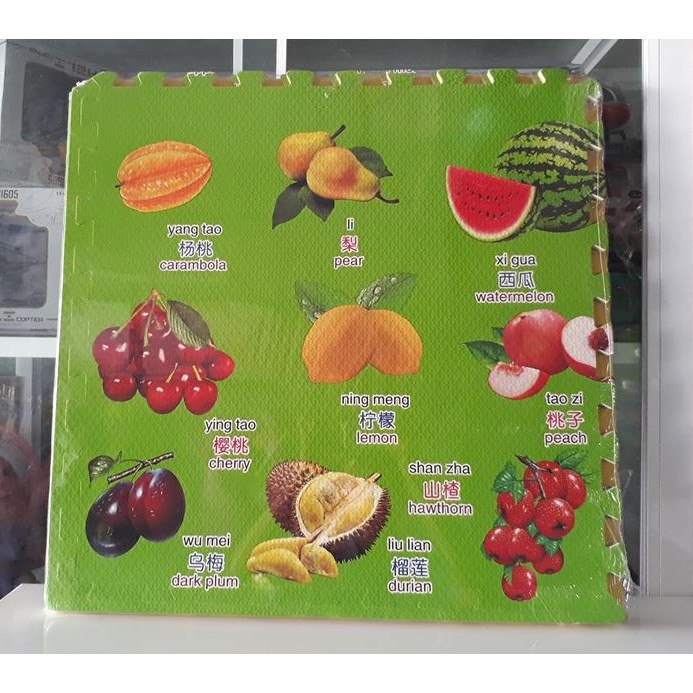 [Shopee siêu rẻ] Thảm xốp ghép hình con vật, bảng chữ cái, hoa quả, ôtô (4 tấm 60x60cm)