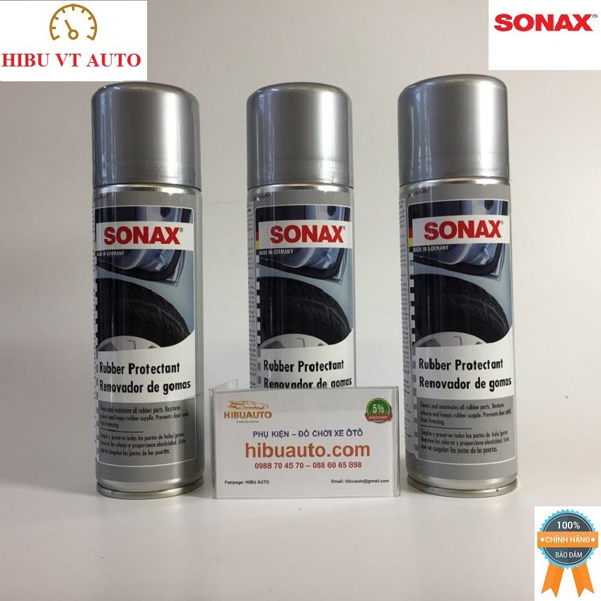 Dung Dịch Bảo Vệ Cao Su SONAX Rubber Protectant 340200 300ML chống nứt cho lốp xe của bạn