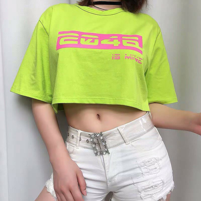 Áo croptop nữ tay lỡ , from rộng, freesize , thun cotton mềm mịn