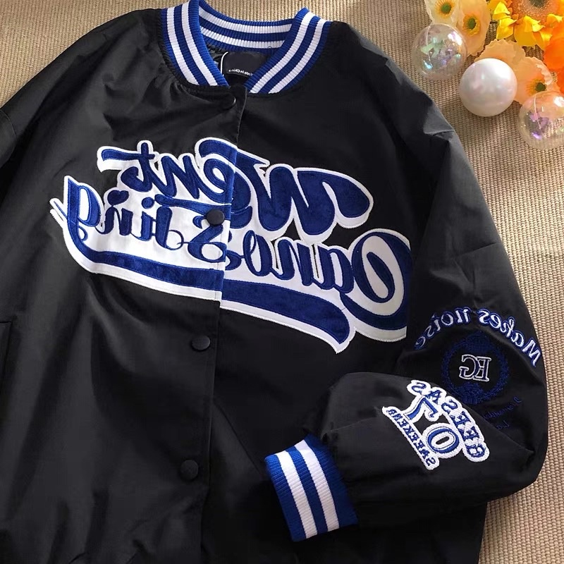Áo Khoác Bomber Unisex Da Lộn Geesas 2 Lớp In Sắc Nét