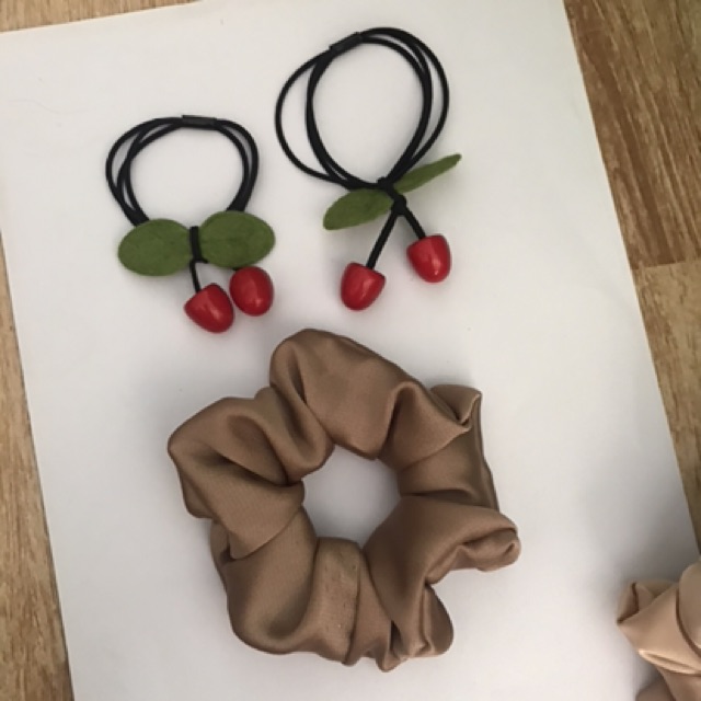 Cột tóc vải scrunchies bản to được chọn màu bán lẻ giá sỉ