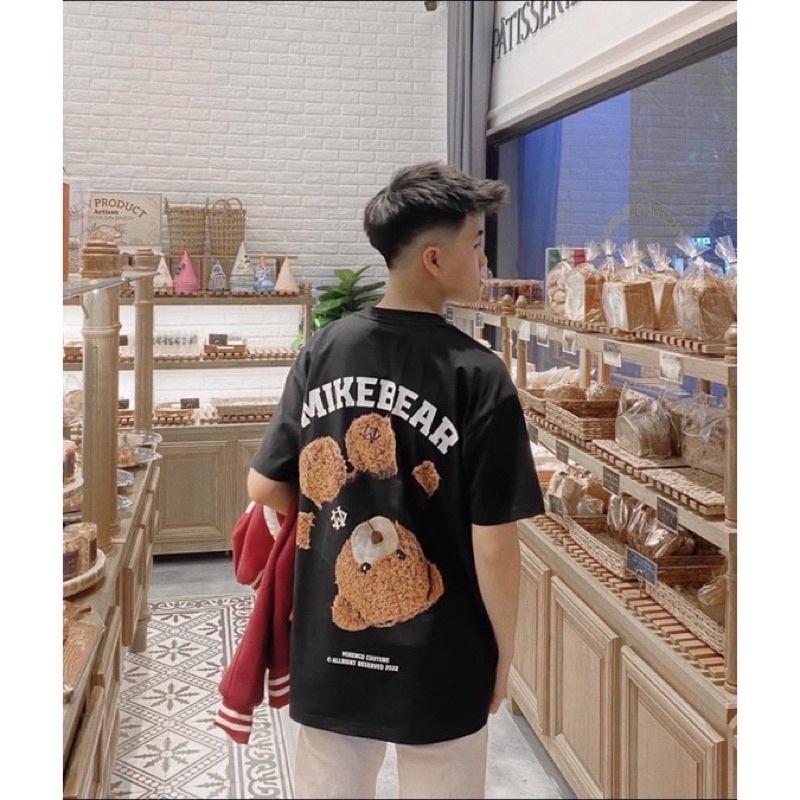 Áo thun tay lỡ MIKEBEAR form rộng tay lỡ Unisex, áo phông Mikenco nam nữ phong cách Ulzzang GTM