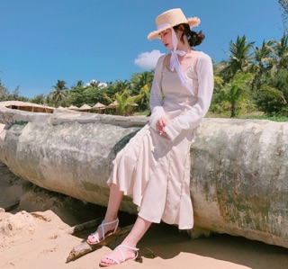 Mũ rơm quai trơn ulzzang
