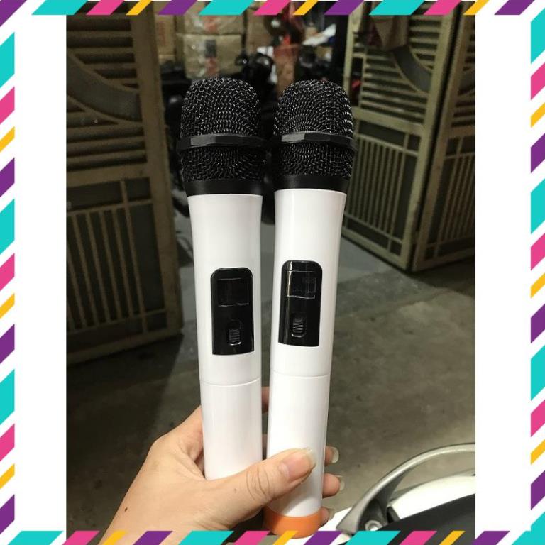 fd5 Micro loa kéo Sóng UHF - Bộ 2 micro cho loa kéo trắng bo mạch rời